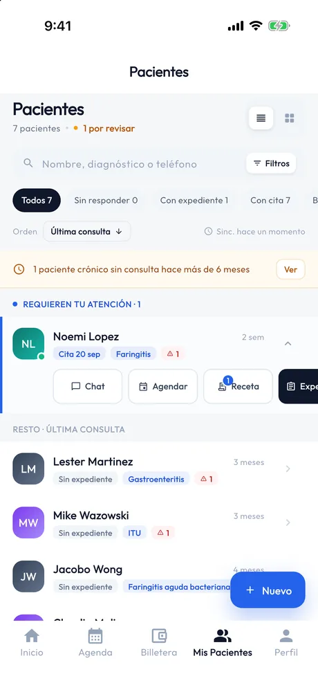 Expedientes de pacientes